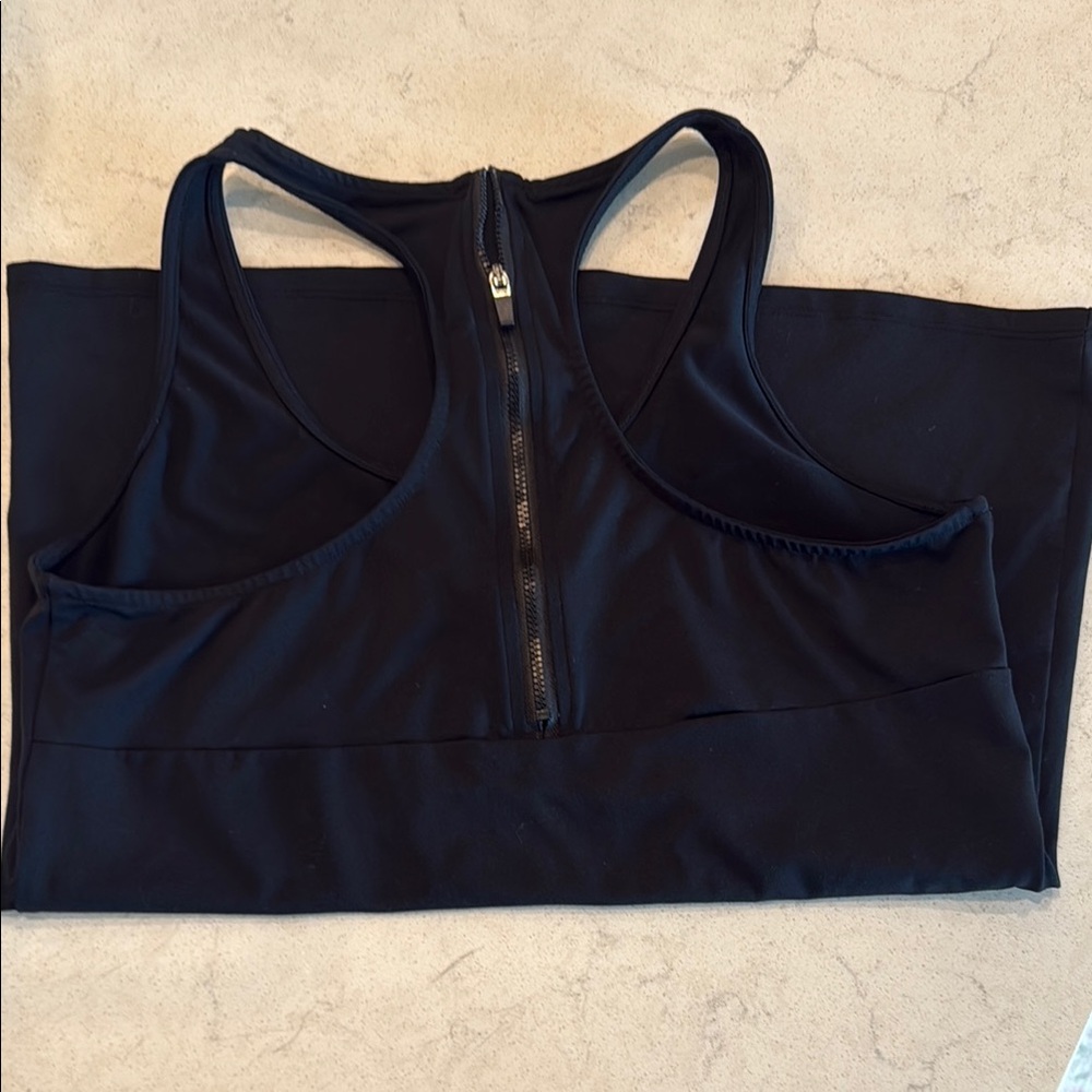 Fabletics Black Performance Tank Top with Racerback - Picture 2 of 2